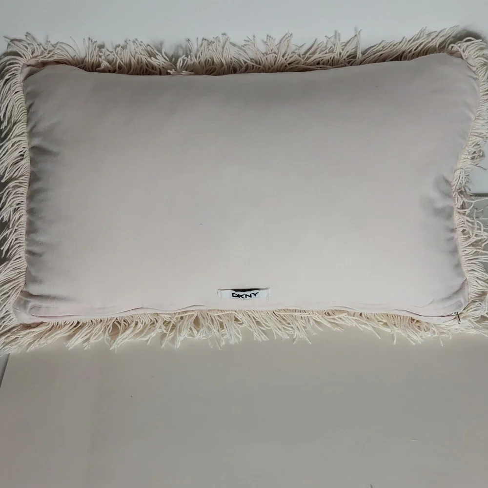 DKNY textured woven decorative pillow rectangle 21x12